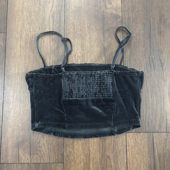 Urban Outfitters Ribbed Velvet Crop Top Tank Top, Size Large - Picture 2 of 5